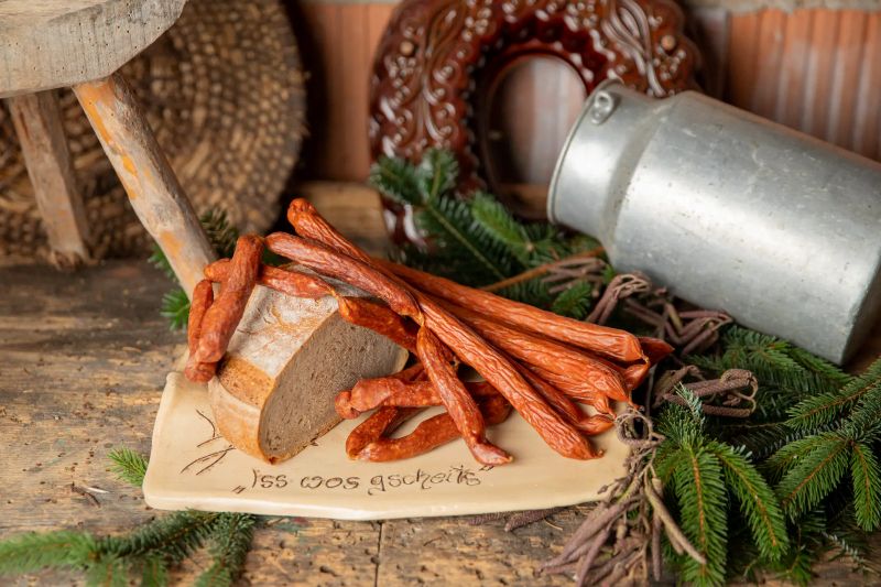Kletzerl-Wurst vom Hofladen Humer in Sulzbach