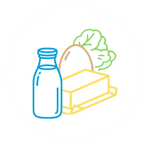 Grafik mit einigen vegetarische Produkten